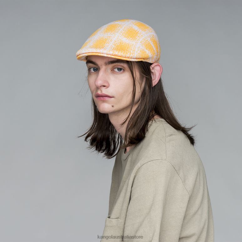 Unisex Accessories Warm Apricot/White Kangol Grunge Plaid 507 V0X8T230