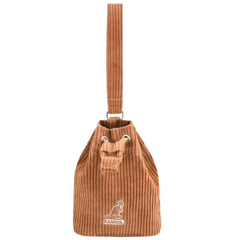 Unisex Accessories Brown Kangol Corduroy Mini Bucket bag Keychain V0X8T1246