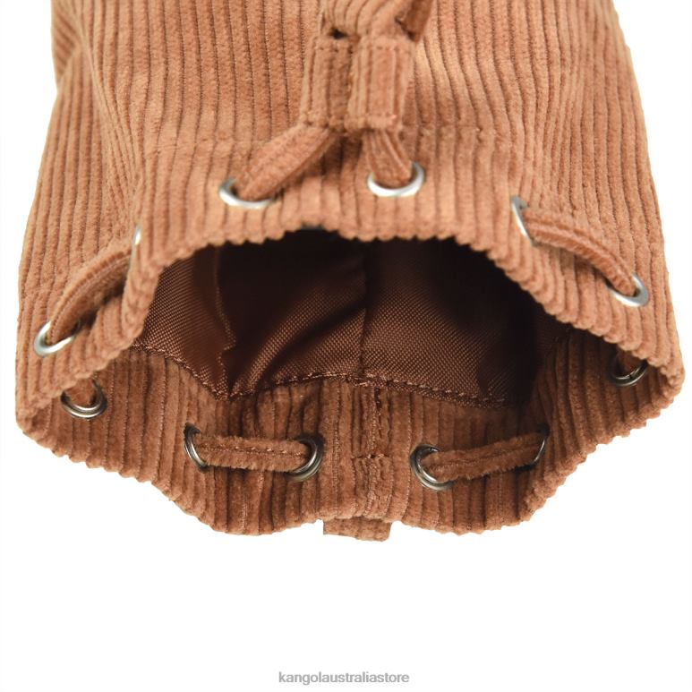 Unisex Accessories Brown Kangol Corduroy Mini Bucket bag Keychain V0X8T1246