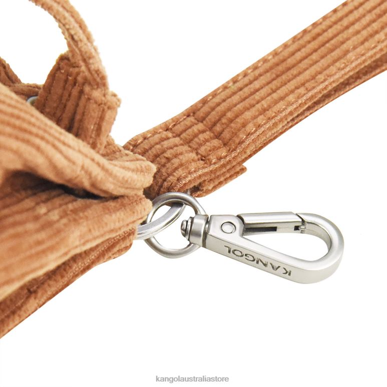 Unisex Accessories Brown Kangol Corduroy Mini Bucket bag Keychain V0X8T1246