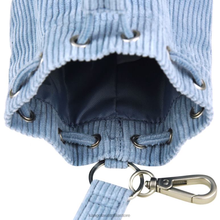 Unisex Accessories Melange Blue Kangol Corduroy Mini Bucket bag Keychain V0X8T1247