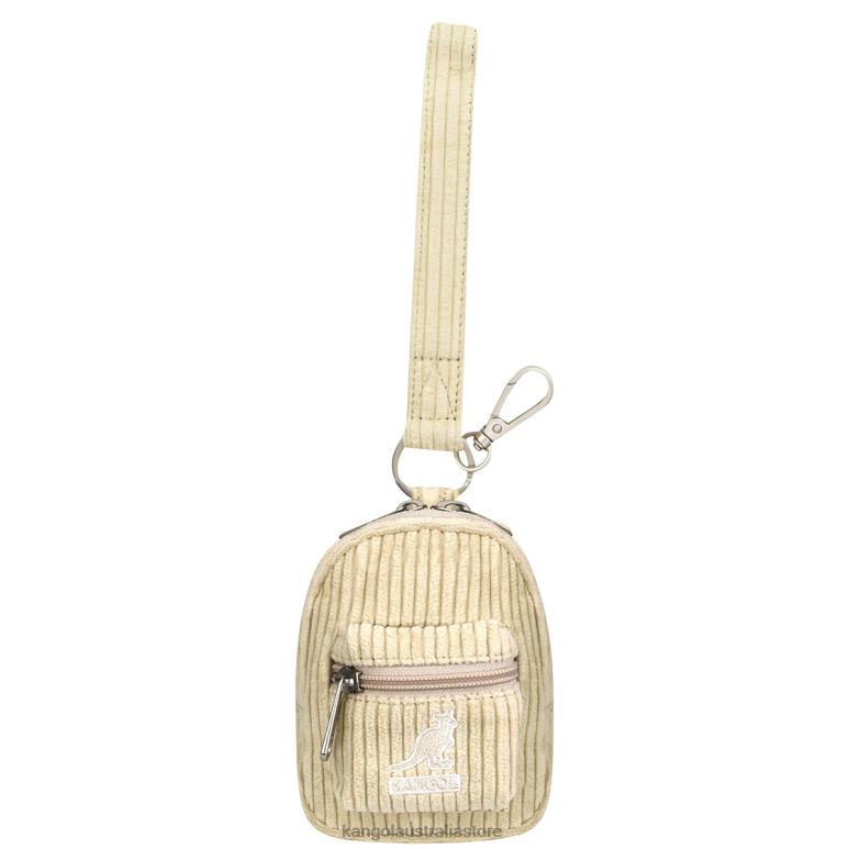 Unisex Accessories Beige Kangol Cord V Mini Pouch Charm V0X8T1248