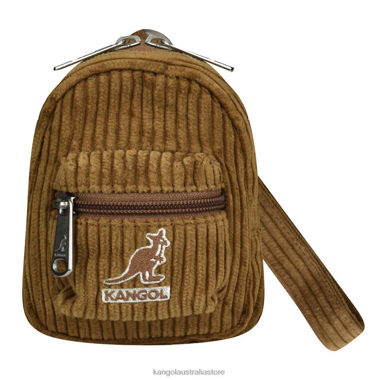 Unisex Accessories Brown Kangol Cord V Mini Pouch Charm V0X8T1249