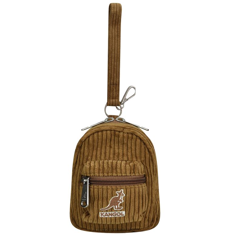 Unisex Accessories Brown Kangol Cord V Mini Pouch Charm V0X8T1249