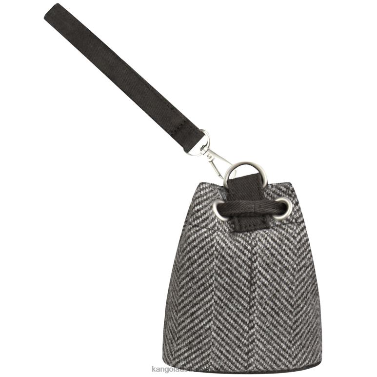 Unisex Accessories Grey Kangol Herringbone Mini Pouch Charm V0X8T1256