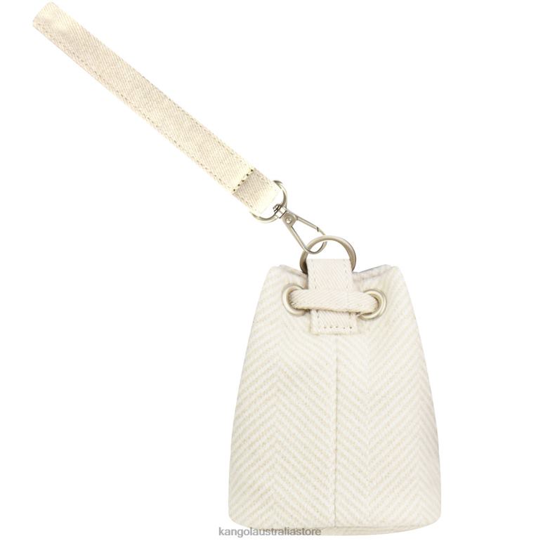 Unisex Accessories Ivory Kangol Herringbone Mini Pouch Charm V0X8T1257