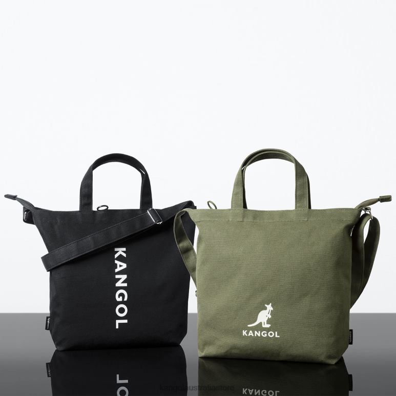 Unisex Accessories Black Kangol Eco Friendly Zippi Medium Tote Bag V0X8T935