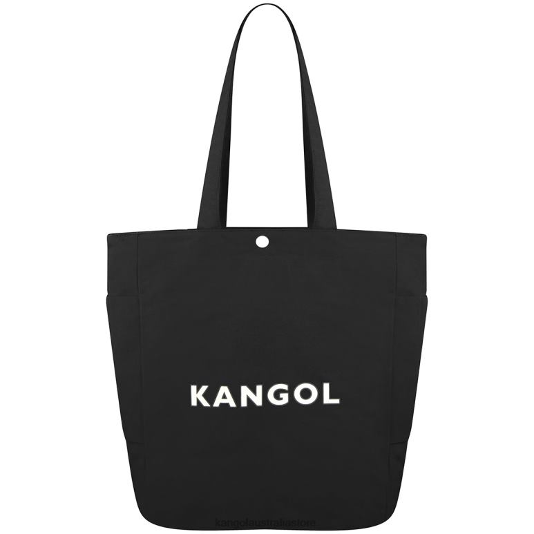 Unisex Accessories Black/Off White Kangol Jerry Shopper Tote V0X8T969