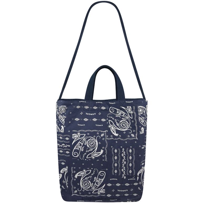 Unisex Accessories Navy Kangol Reversible Paisley Tote Bag V0X8T965