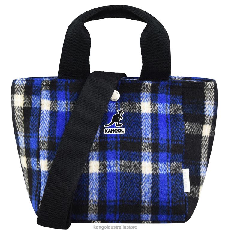 Unisex Accessories Navy Plaid Kangol Checker II Tote Bag V0X8T973