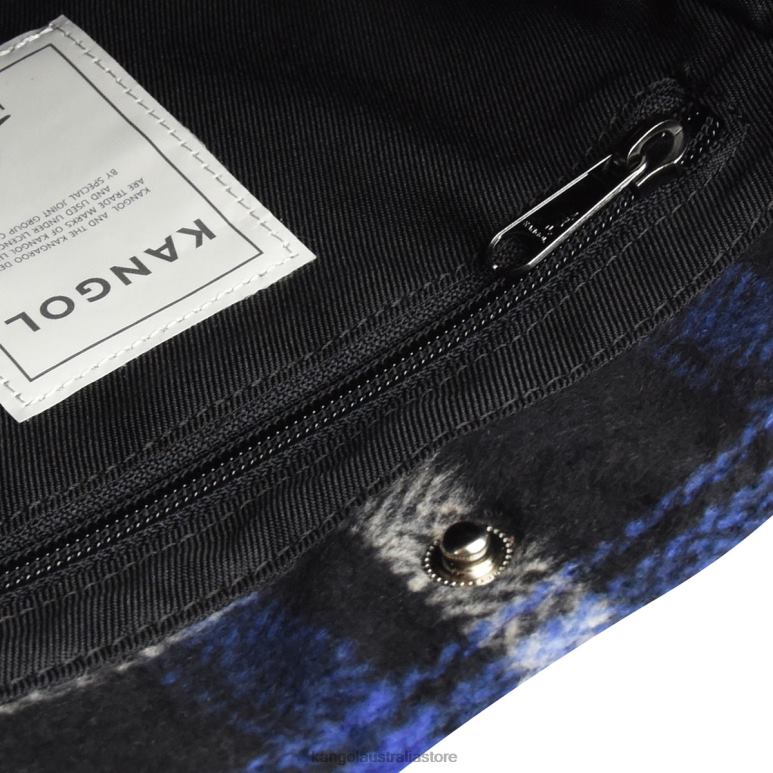 Unisex Accessories Navy Plaid Kangol Checker II Tote Bag V0X8T973