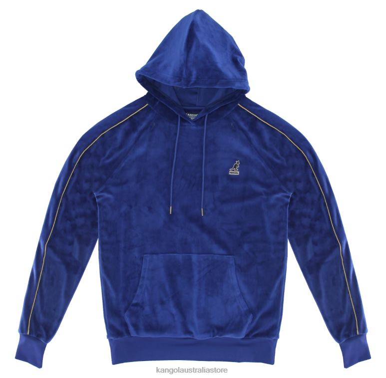 Men Clothing Beacon Blue Kangol Velour Hoodie V0X8T1159