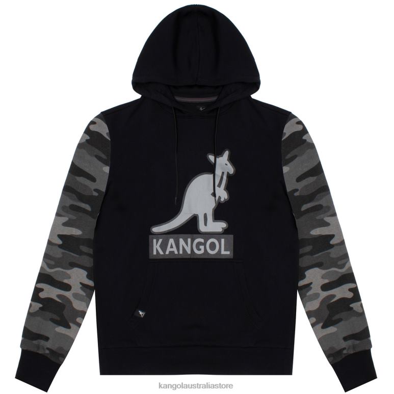 Unisex Clothing Black/Urban Kangol Contrast Camo Hoodie V0X8T1132