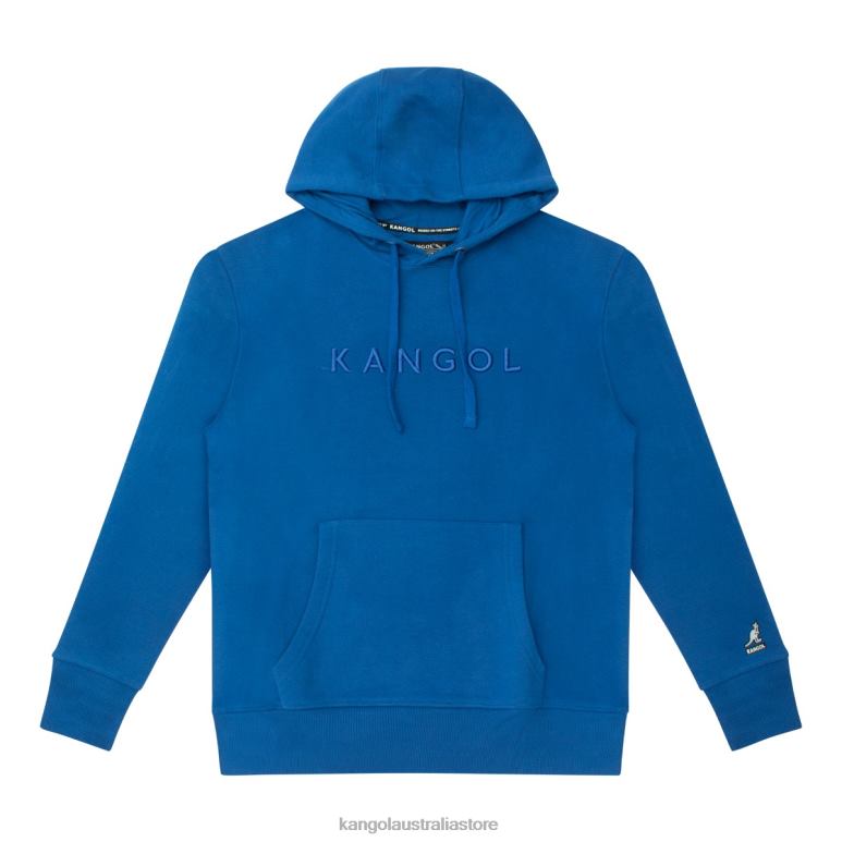 Unisex Clothing Lapis Blue Kangol Luxe Embroidered Hoodie V0X8T1169