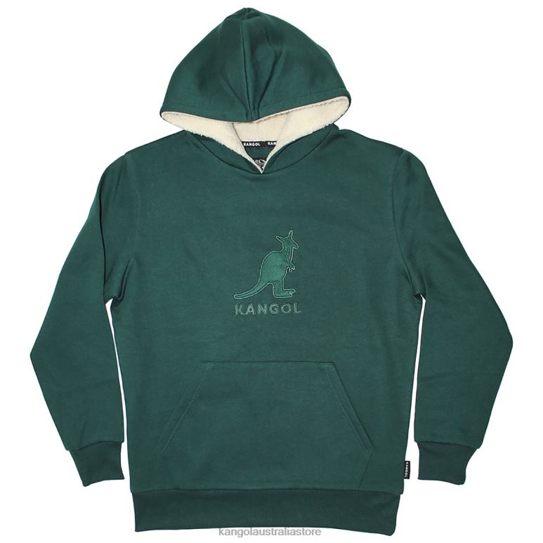 Unisex Clothing Night Garden Kangol Tonal Embroidered Sherpa Hoodie V0X8T1127