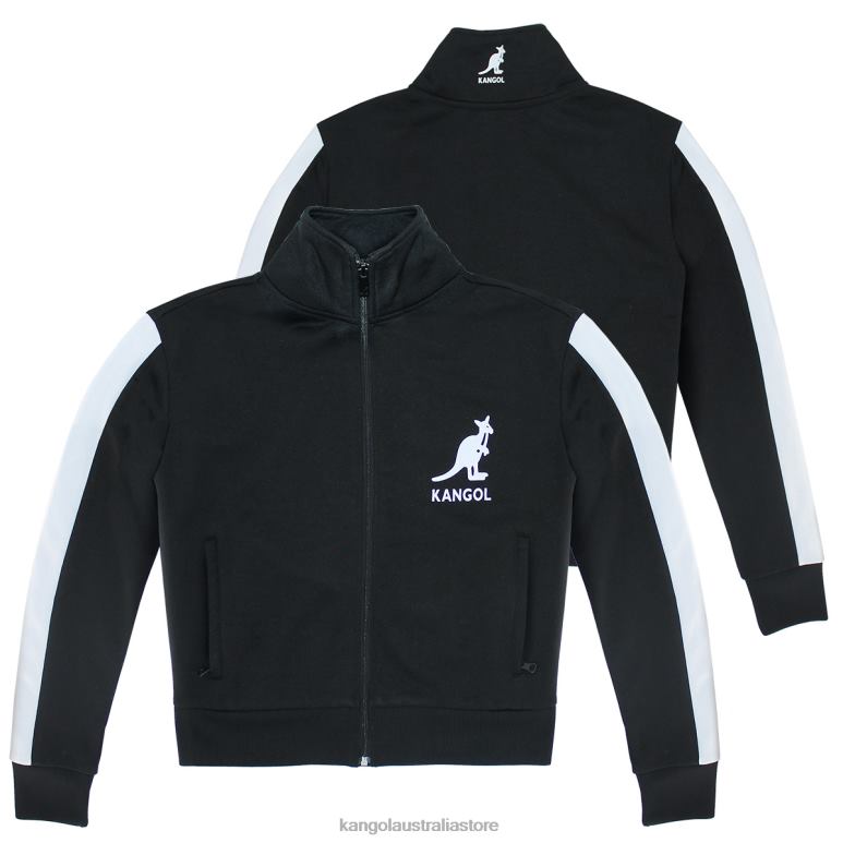 Women Clothing Black Beauty Kangol French Terry Track Jacket V0X8T1142