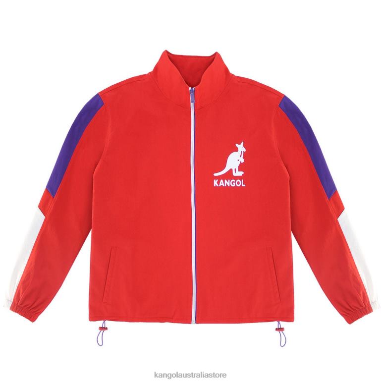 Women Clothing Equestrian Red Kangol Colorblock Jacket V0X8T1178