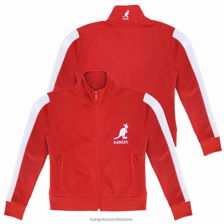Women Clothing Equestrian Red Kangol French Terry Track Jacket V0X8T1143