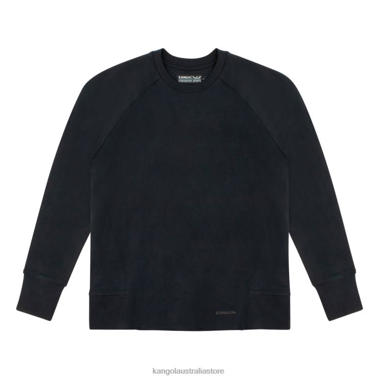 Unisex Clothing Black Anthracite Kangol Perfect Crew Pullover V0X8T1189