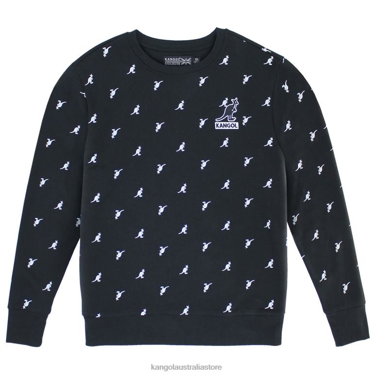 Unisex Clothing Black Kangol AOP Popover V0X8T1097