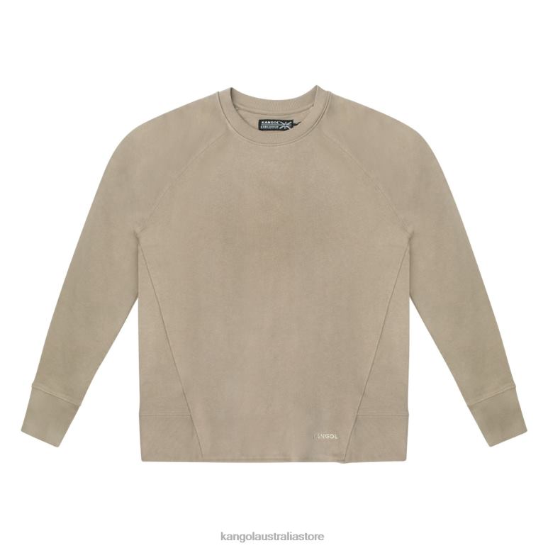 Unisex Clothing Taupe Fungi Kangol Perfect Crew Pullover V0X8T1193