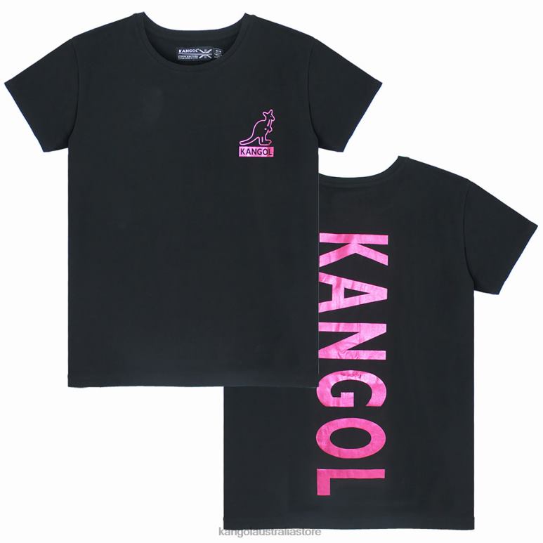 Unisex Clothing Black/Pink Kangol Foil Short Sleeve Tee V0X8T1218