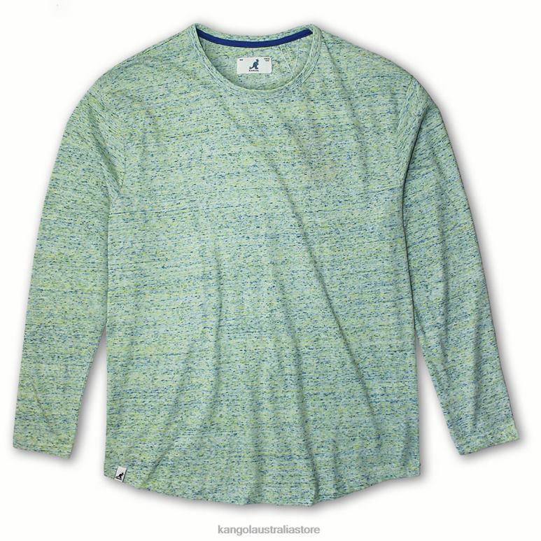 Unisex Clothing Mint Kangol Tri-Marl Long Sleeve Tee V0X8T1243