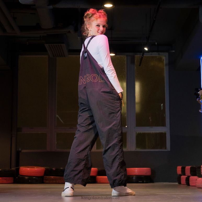 Unisex Pants Black Kangol Out of this World Overalls V0X8T996