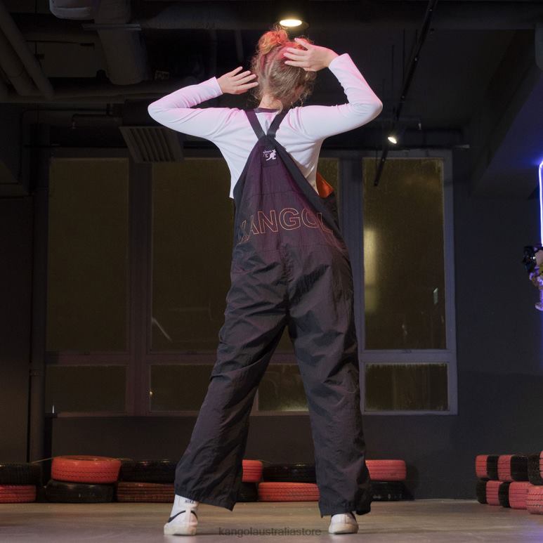 Unisex Pants Black Kangol Out of this World Overalls V0X8T996