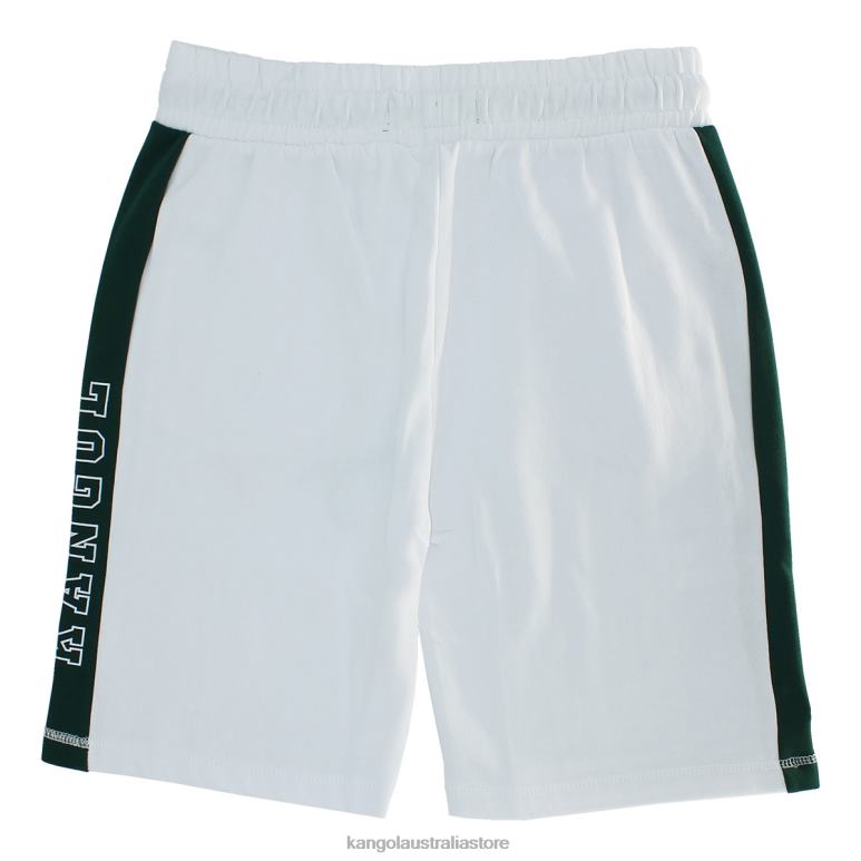 Men Pants White/Dark Green Kangol Tennis Shorts V0X8T1077